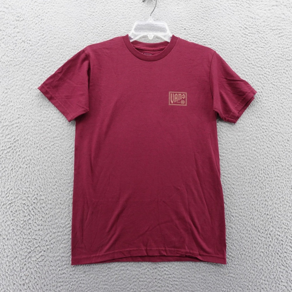 Vans Off The Wall‎ Graphic T Shirt Small Red Mens Short Sleeve Crew Neck NEW